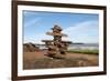 Welcome Inukshuk Bay of Fundy-null-Framed Art Print