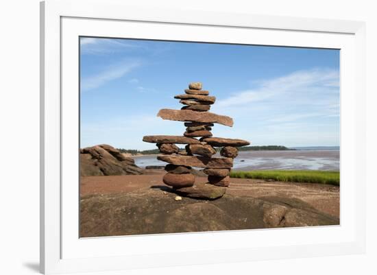 Welcome Inukshuk Bay of Fundy-null-Framed Art Print