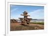 Welcome Inukshuk Bay of Fundy-null-Framed Art Print