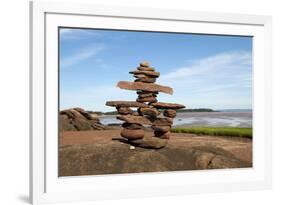 Welcome Inukshuk Bay of Fundy-null-Framed Art Print