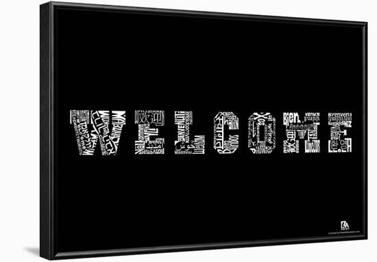 Welcome Languages Text Poster-null-Framed Poster