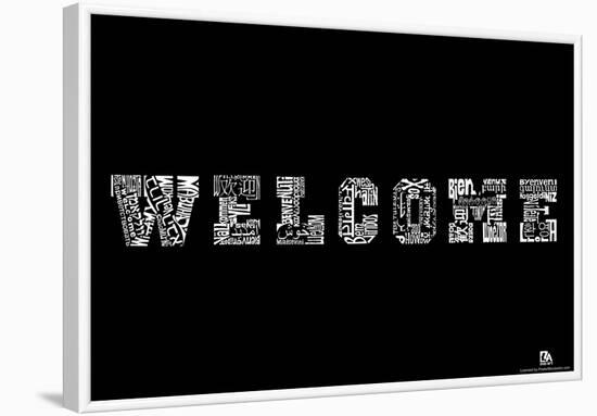 Welcome Languages Text Poster-null-Framed Poster