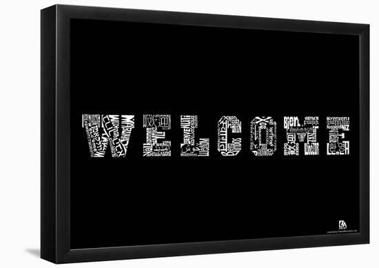 Welcome Languages Text Poster-null-Framed Poster