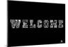 Welcome Languages Text Poster-null-Mounted Poster