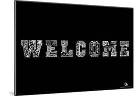 Welcome Languages Text Poster-null-Mounted Poster