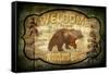 Welcome Lodge Bear-LightBoxJournal-Framed Stretched Canvas