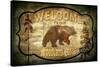 Welcome Lodge Bear-LightBoxJournal-Stretched Canvas