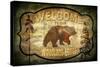 Welcome Lodge Bear-LightBoxJournal-Stretched Canvas