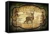 Welcome Lodge Deer-LightBoxJournal-Framed Stretched Canvas