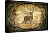 Welcome Lodge Deer-LightBoxJournal-Stretched Canvas