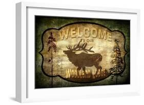 Welcome Lodge Elk-LightBoxJournal-Framed Giclee Print