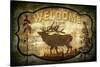 Welcome Lodge Elk-LightBoxJournal-Stretched Canvas