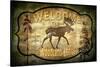 Welcome Lodge Moose-LightBoxJournal-Stretched Canvas