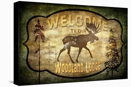 Welcome Lodge Moose-LightBoxJournal-Stretched Canvas