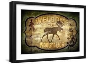 Welcome Lodge Moose-LightBoxJournal-Framed Giclee Print