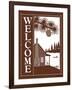 Welcome Log Cabin-Mark Frost-Framed Giclee Print