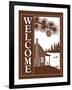 Welcome Log Cabin-Mark Frost-Framed Giclee Print