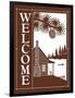 Welcome Log Cabin-Mark Frost-Framed Giclee Print