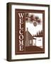 Welcome Log Cabin-Mark Frost-Framed Giclee Print