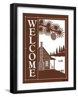 Welcome Log Cabin-Mark Frost-Framed Giclee Print