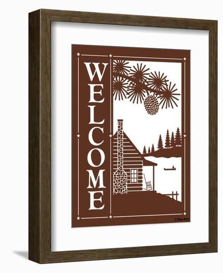 Welcome Log Cabin-Mark Frost-Framed Giclee Print