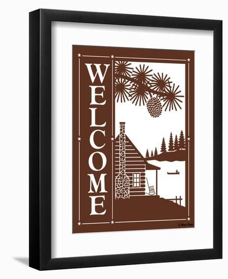 Welcome Log Cabin-Mark Frost-Framed Giclee Print