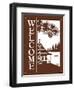 Welcome Log Cabin-Mark Frost-Framed Giclee Print