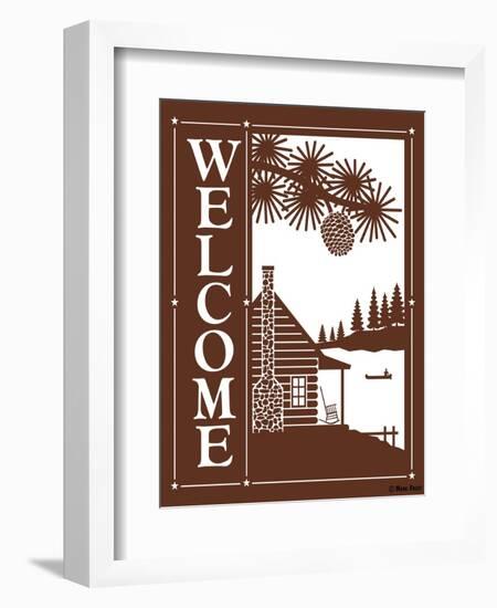 Welcome Log Cabin-Mark Frost-Framed Giclee Print