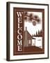 Welcome Log Cabin-Mark Frost-Framed Giclee Print