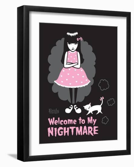 Welcome Nightmare-Emily the Strange-Framed Premium Giclee Print