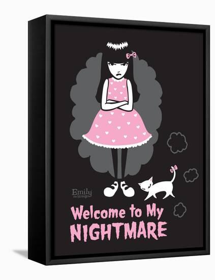 Welcome Nightmare-Emily the Strange-Framed Stretched Canvas