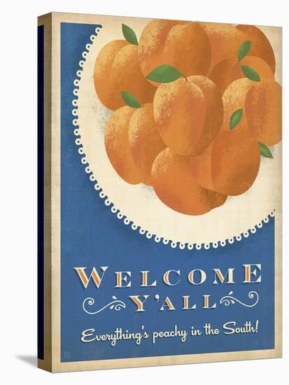 Welcome Peaches-Anderson Design Group-Stretched Canvas