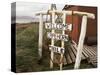 Welcome Sign, Cape Horn Island, Chile, South America-Ken Gillham-Stretched Canvas