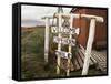 Welcome Sign, Cape Horn Island, Chile, South America-Ken Gillham-Framed Stretched Canvas