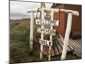 Welcome Sign, Cape Horn Island, Chile, South America-Ken Gillham-Mounted Photographic Print