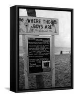 Welcome Sign for Spring Breakers, 1962-null-Framed Stretched Canvas