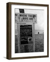 Welcome Sign for Spring Breakers, 1962-null-Framed Photographic Print