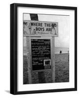 Welcome Sign for Spring Breakers, 1962-null-Framed Photographic Print