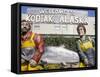 Welcome Sign, Kodiak Island, Kodiak, Alaska, USA-Ken Gillham-Framed Stretched Canvas