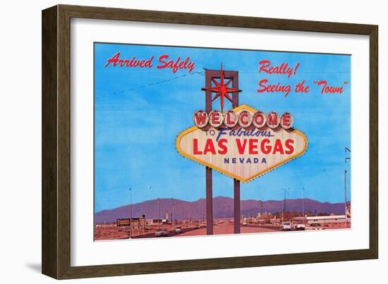 Welcome Sign, Las Vegas, Nevada-null-Framed Art Print