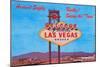 Welcome Sign, Las Vegas, Nevada-null-Mounted Art Print