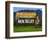 Welcome Sign, Napa Valley, California-John Alves-Framed Photographic Print