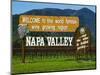 Welcome Sign, Napa Valley, California-John Alves-Mounted Photographic Print