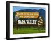 Welcome Sign, Napa Valley, California-John Alves-Framed Photographic Print
