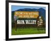 Welcome Sign, Napa Valley, California-John Alves-Framed Photographic Print