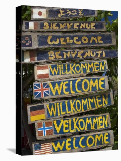 Welcome Signs, Laem Tong Beach, Phi Phi Don Island, Thailand, Southeast Asia, Asia-Sergio Pitamitz-Stretched Canvas