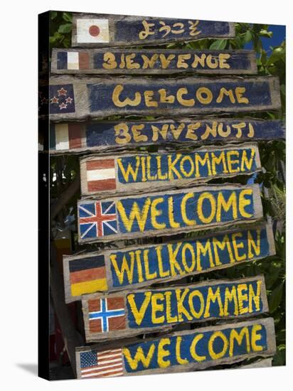 Welcome Signs, Laem Tong Beach, Phi Phi Don Island, Thailand, Southeast Asia, Asia-Sergio Pitamitz-Stretched Canvas
