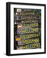 Welcome Signs, Laem Tong Beach, Phi Phi Don Island, Thailand, Southeast Asia, Asia-Sergio Pitamitz-Framed Photographic Print