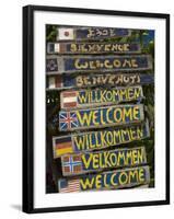 Welcome Signs, Laem Tong Beach, Phi Phi Don Island, Thailand, Southeast Asia, Asia-Sergio Pitamitz-Framed Photographic Print