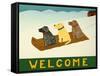 Welcome Sled Dogs-Stephen Huneck-Framed Stretched Canvas